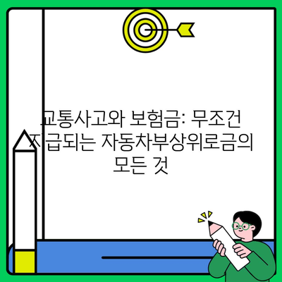 교통사고와 보험금: 무조건 지급되는 자동차부상위로금의 모든 것