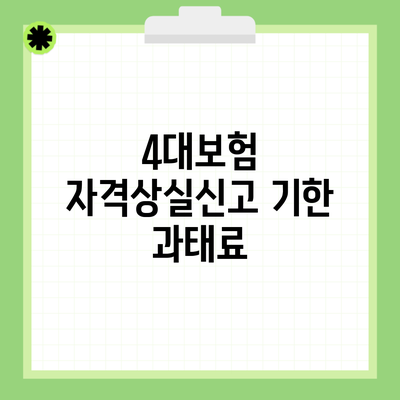 4대보험 자격상실신고 기한 과태료