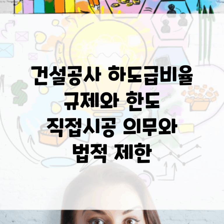 건설공사 하도급비율 규제와 한도 | 직접시공 의무와 법적 제한