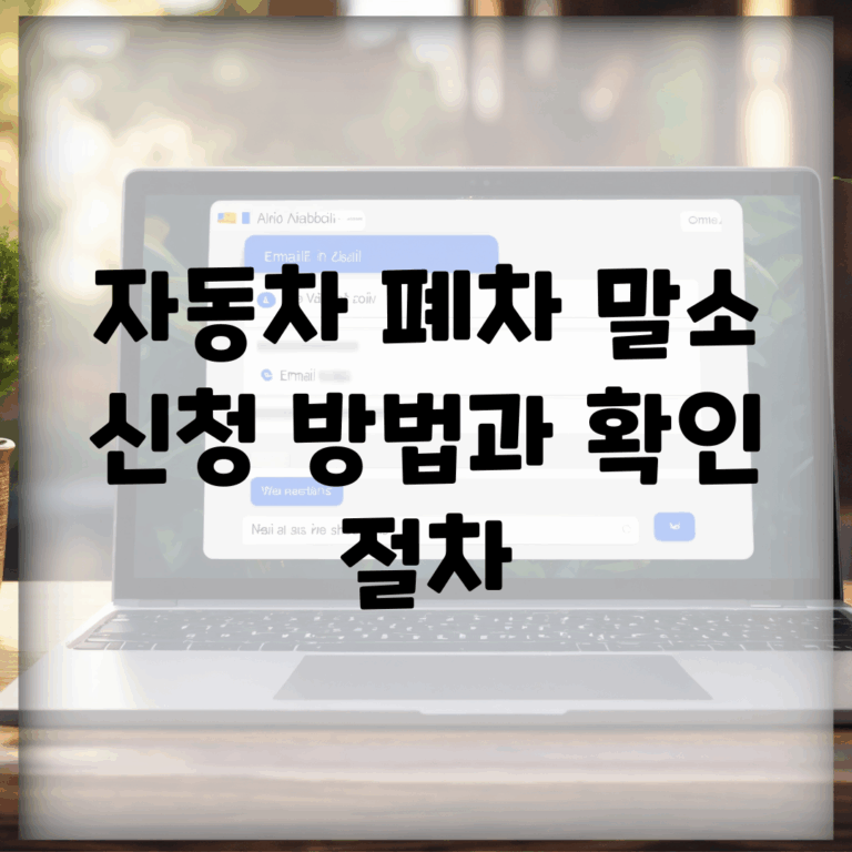 자동차 폐차 말소 신청 방법과 확인 절차