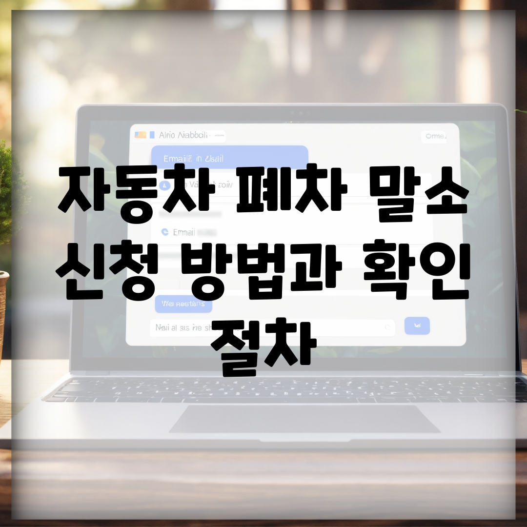 자동차 폐차 말소 신청 방법과 확인 절차
