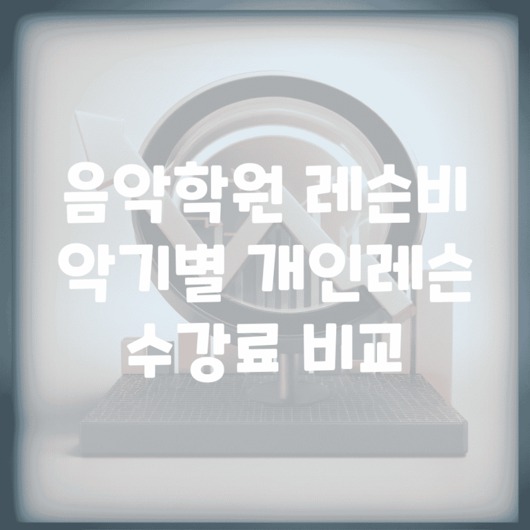 음악학원 레슨비 | 악기별 개인레슨 수강료 비교
