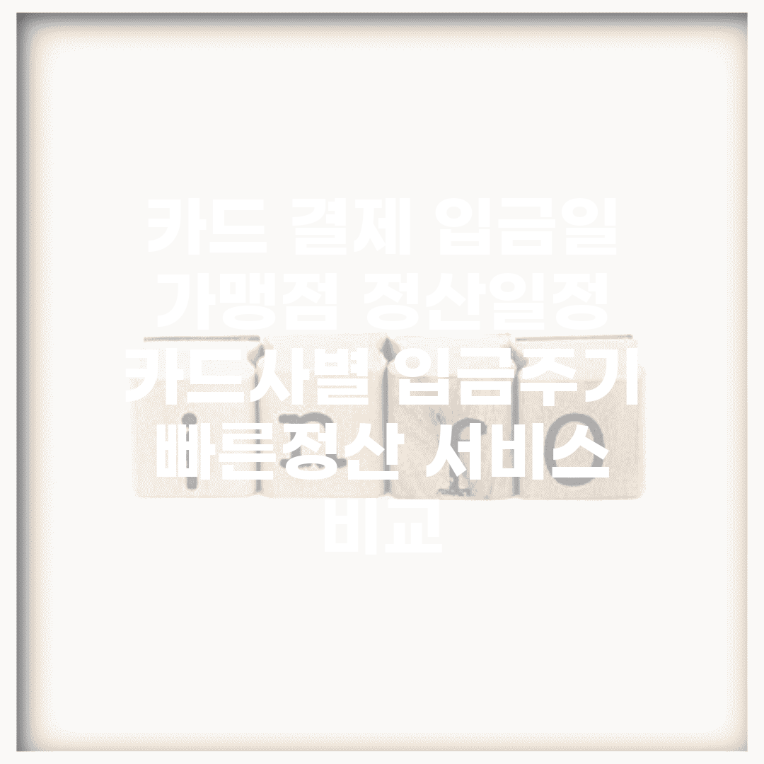 카드 결제 입금일 가맹점 정산일정 | 카드사별 입금주기 | 빠른정산 서비스 비교