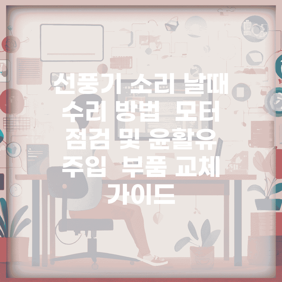 선풍기 소리 날때 수리 방법 | 모터 점검 및 윤활유 주입 | 부품 교체 가이드