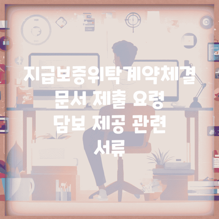 지급보증위탁계약체결문서 제출 요령 | 담보 제공 관련 서류