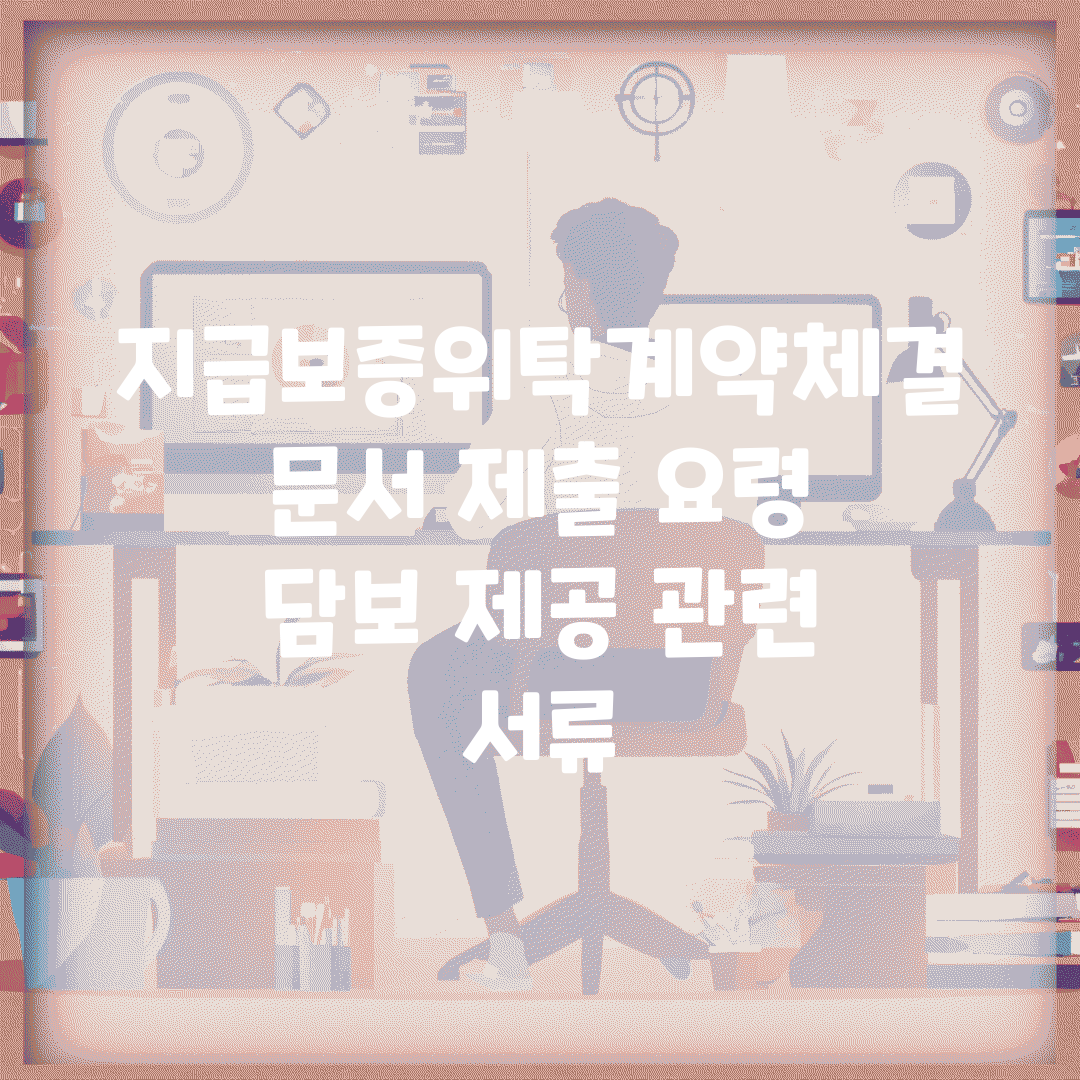 지급보증위탁계약체결문서 제출 요령 | 담보 제공 관련 서류