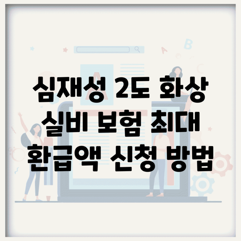 심재성 2도 화상 실비 보험 최대 환급액 신청 방법