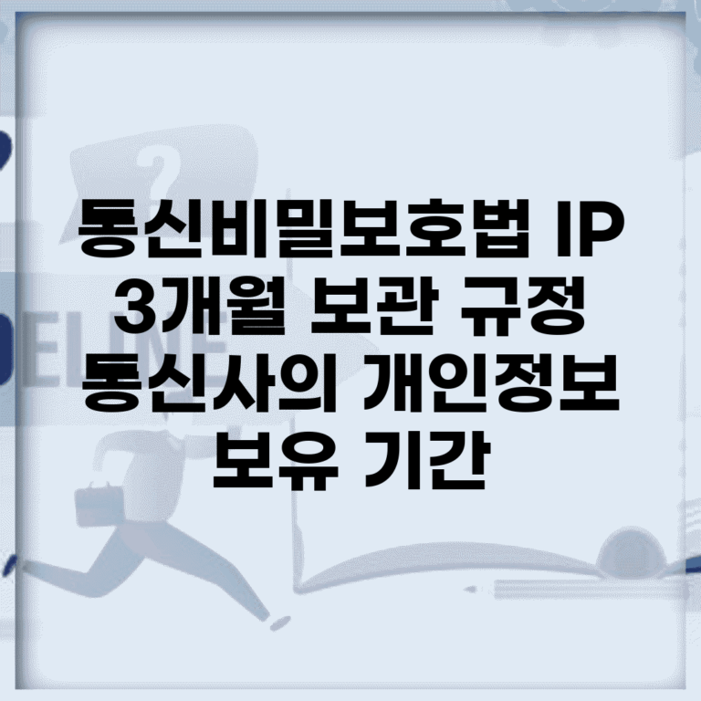 통신비밀보호법 IP 3개월 보관 규정 | 통신사의 개인정보 보유 기간