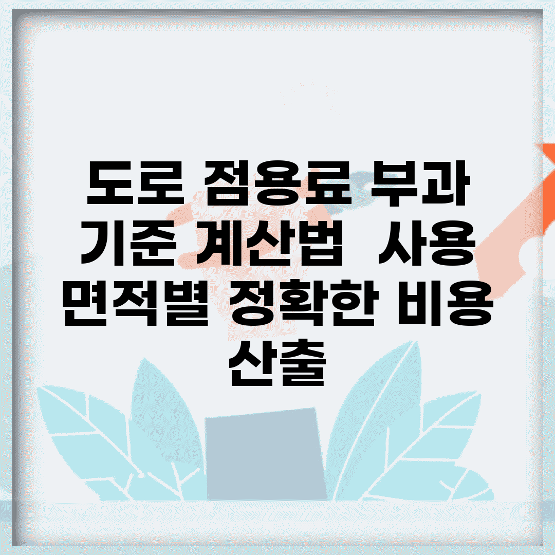 도로 점용료 부과 기준 계산법 | 사용 면적별 정확한 비용 산출