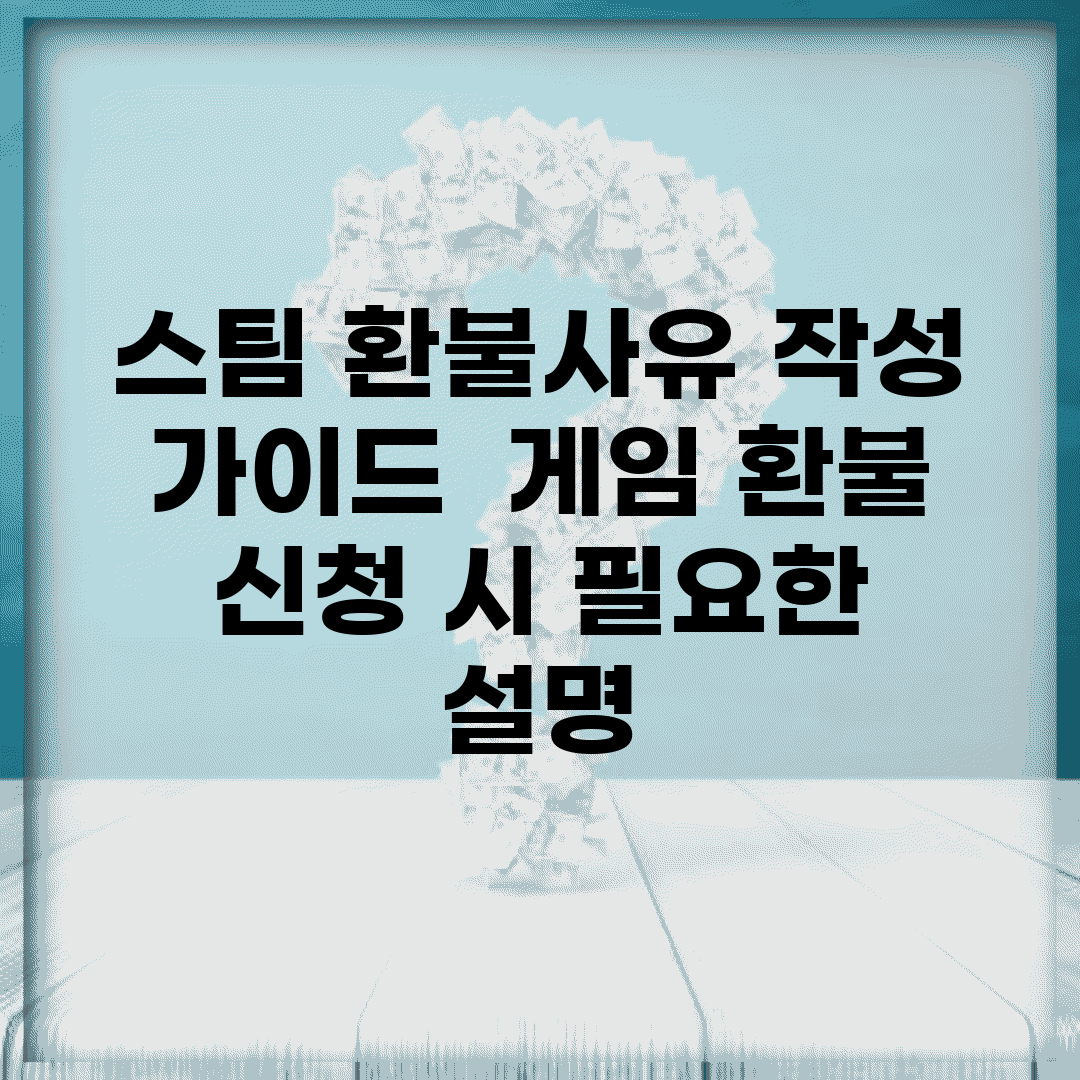 스팀 환불사유 작성 가이드 | 게임 환불 신청 시 필요한 설명