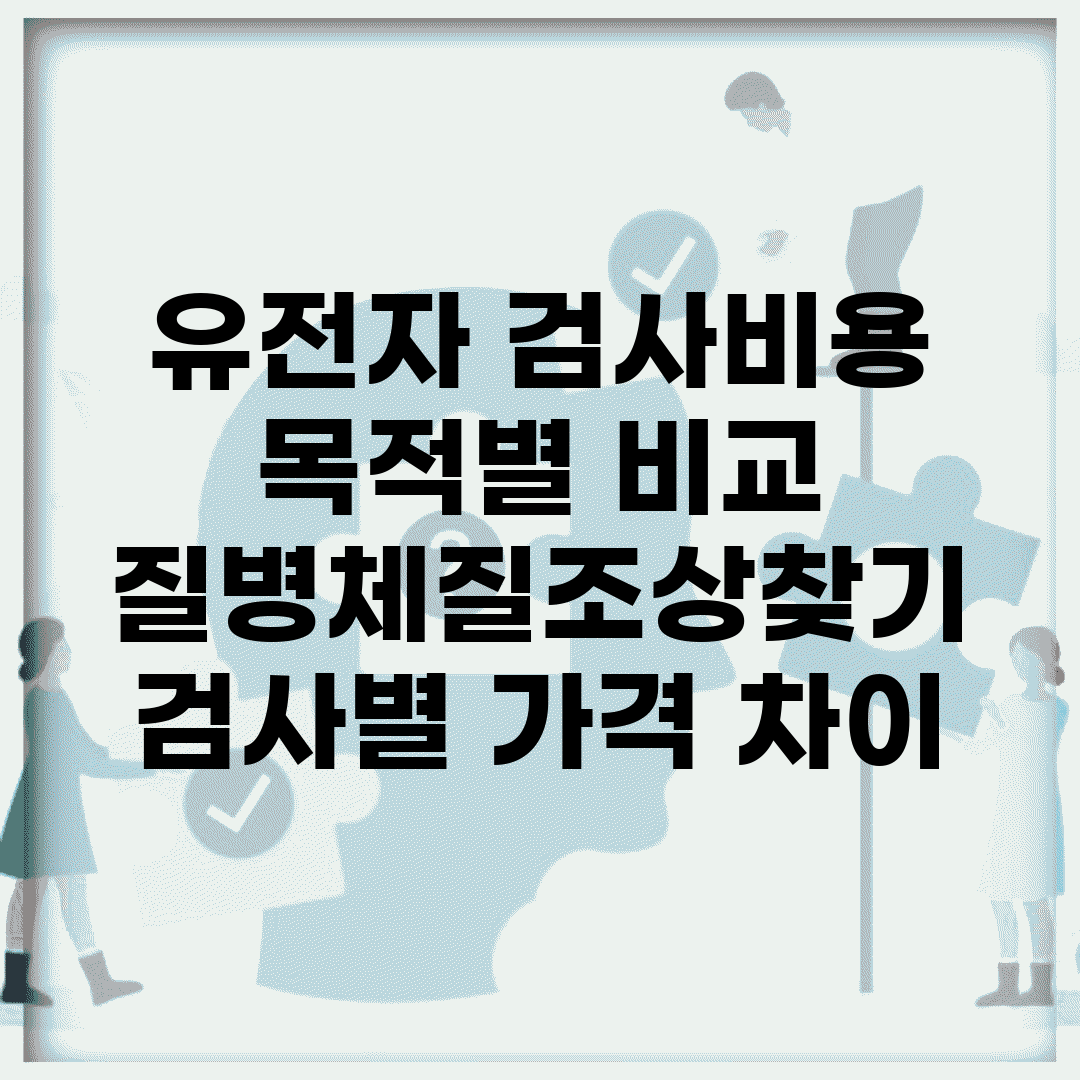 유전자 검사비용 목적별 비교 | 질병/체질/조상찾기 검사별 가격 차이