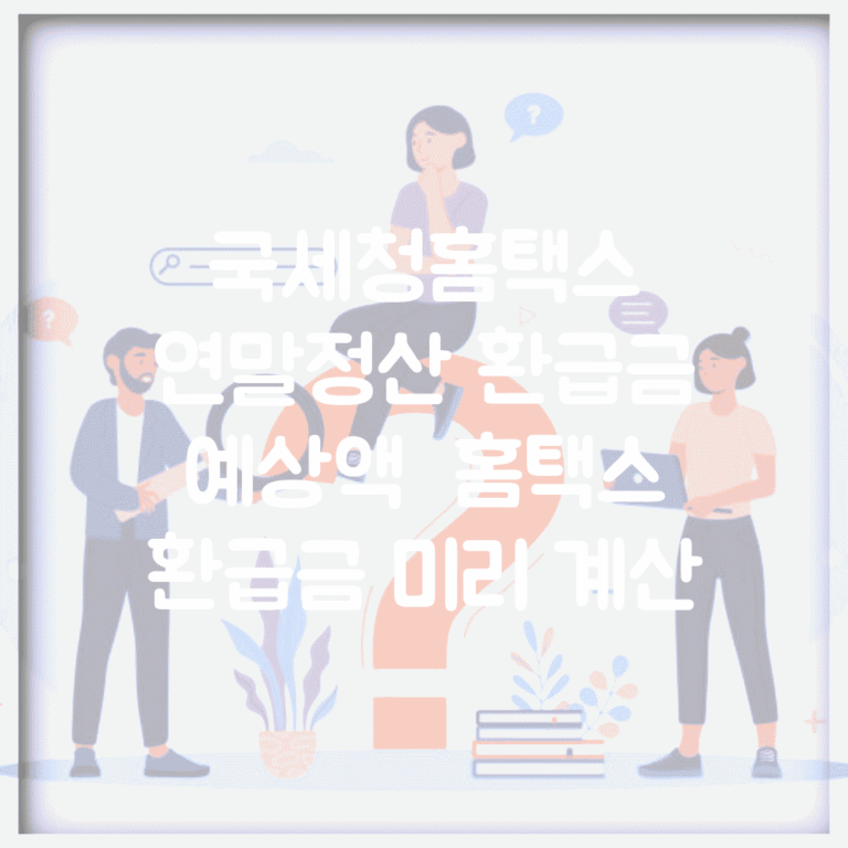 국세청홈택스 연말정산 환급금 예상액 | 홈택스 환급금 미리 계산