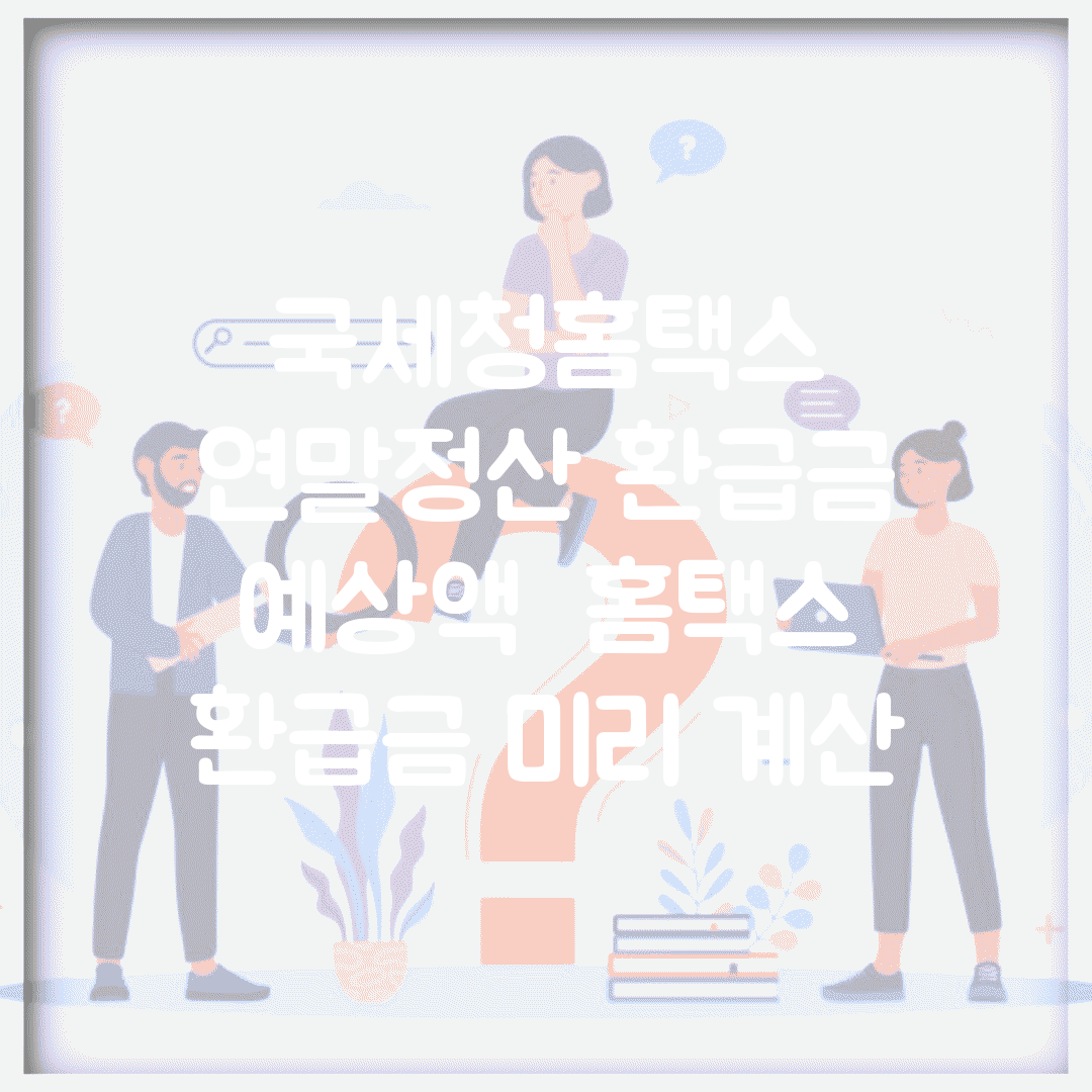 국세청홈택스 연말정산 환급금 예상액 | 홈택스 환급금 미리 계산