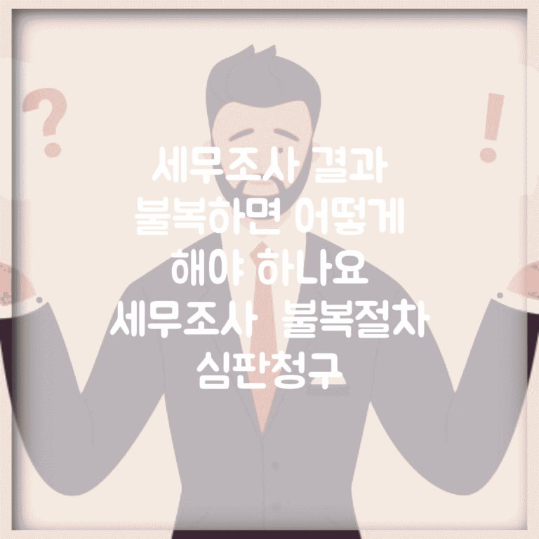세무조사 결과 불복하면 어떻게 해야 하나요 | 세무조사 | 불복절차 | 심판청구
