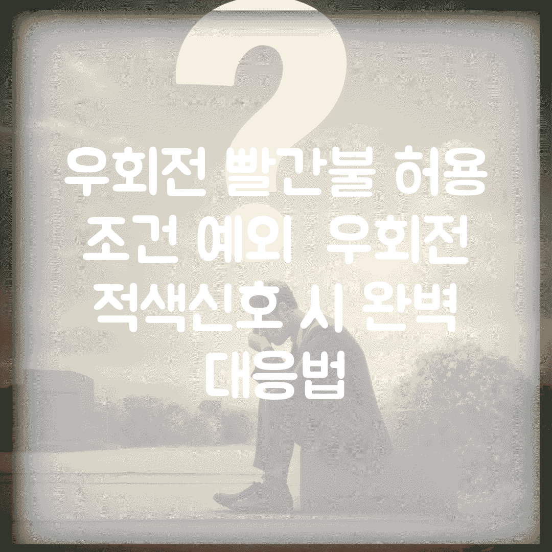 우회전 빨간불 허용 조건 예외 | 우회전 적색신호 시 완벽 대응법