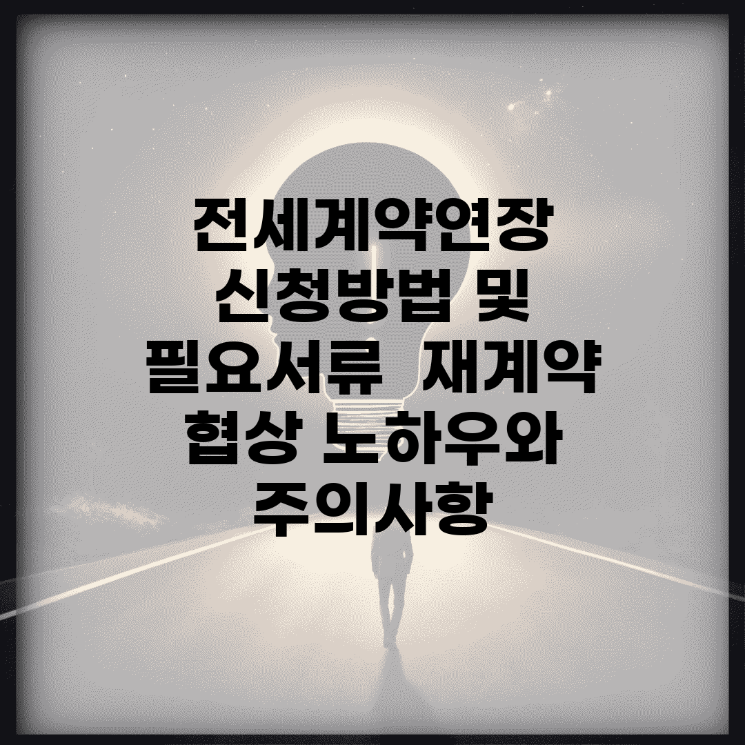 전세계약연장 신청방법 및 필요서류 | 재계약 협상 노하우와 주의사항