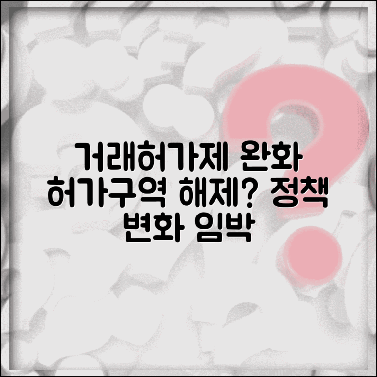거래허가제 규제 완화 전망 | 허가구역 해제 가능성 | 정부 정책 변화 | 규제 완화 시기 예측