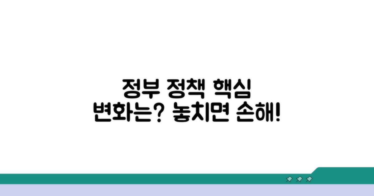 정부 정책 변화, 주요 내용은?
