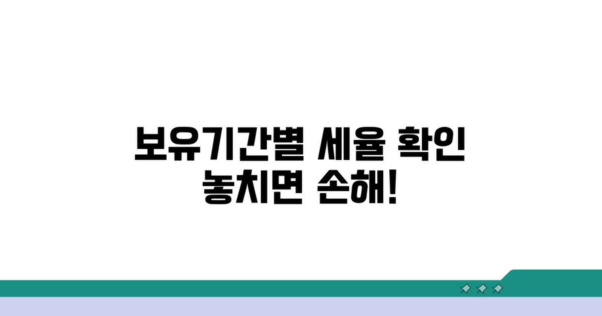 보유기간 따라 달라지는 세율