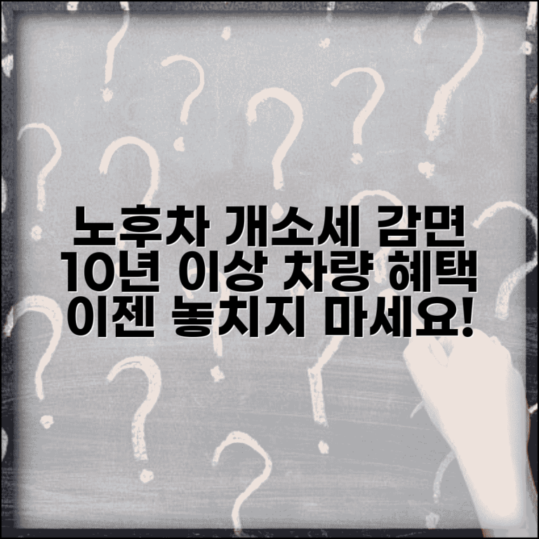 노후차 개소세 감면 | 오래된 차량 개소세 | 10년 이상 차량 혜택