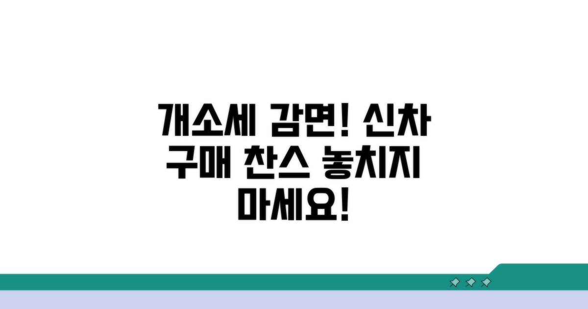 신차 구매 개소세 감면 안내