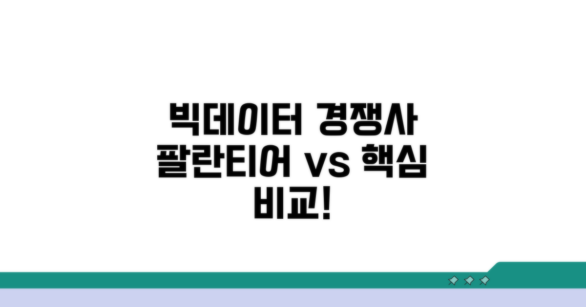 팔란티어 경쟁사 빅데이터 기업 비교