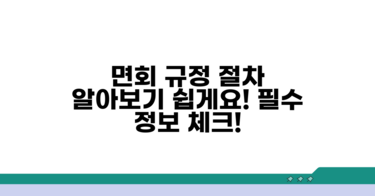 면회 기본 규정 및 절차