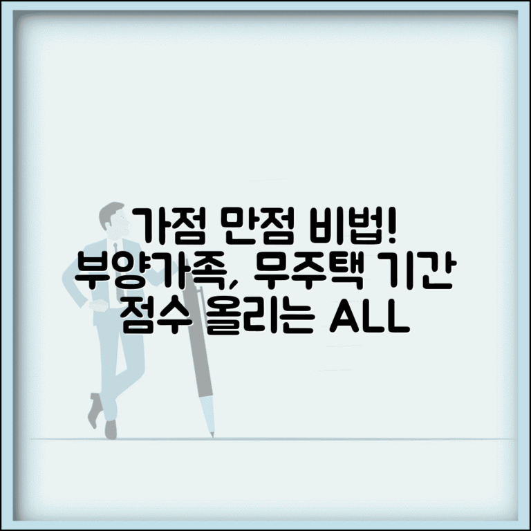 가점 부여 기준 총정리 | 무주택 기간부터 부양가족까지 점수 올리는 모든 방법