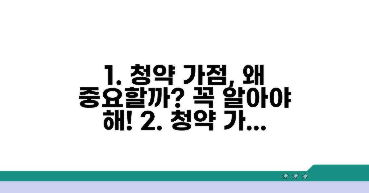 청약 가점, 왜 중요할까요?