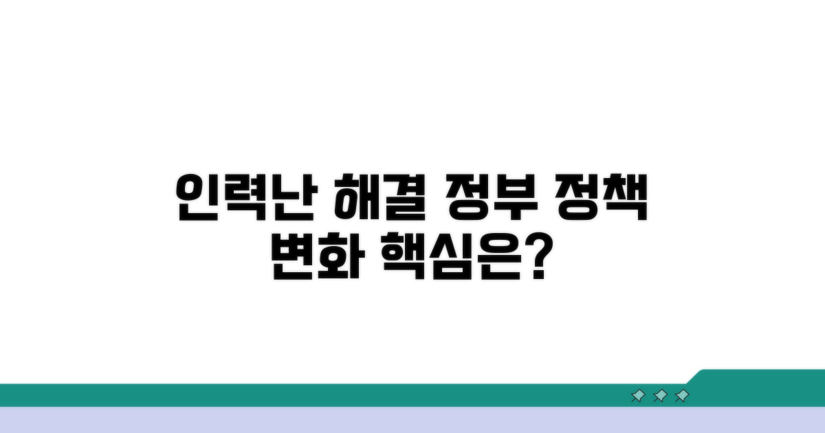 인력난 해소 위한 정책 변화 살펴보기