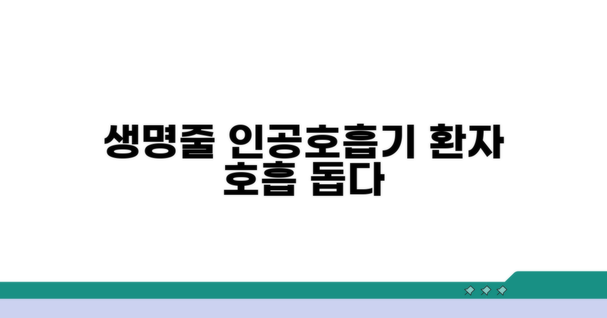 인공호흡기: 환자 호흡 돕는 생명줄