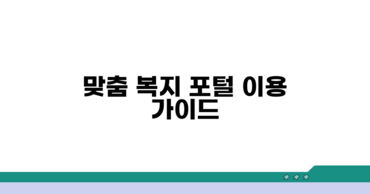맞춤형 복지 포털 이용 가이드