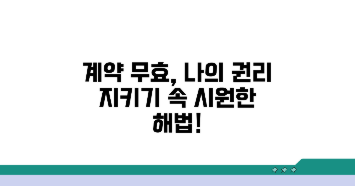 계약 무효 시 법적 효과와 대응법