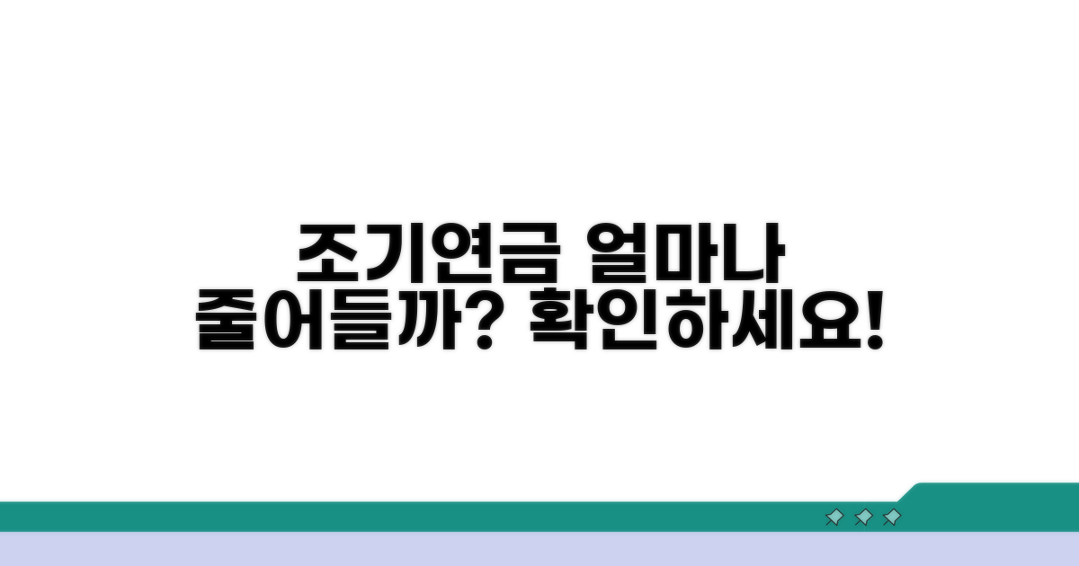 조기연금, 얼마나 줄어들까?