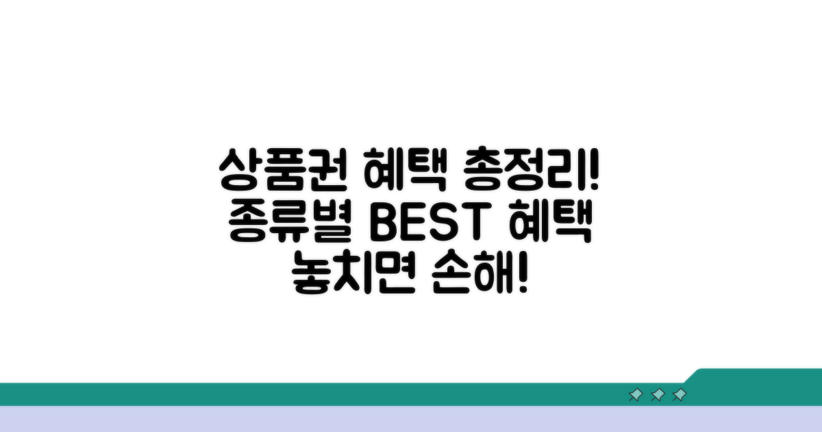 상품권 종류별 혜택 총정리