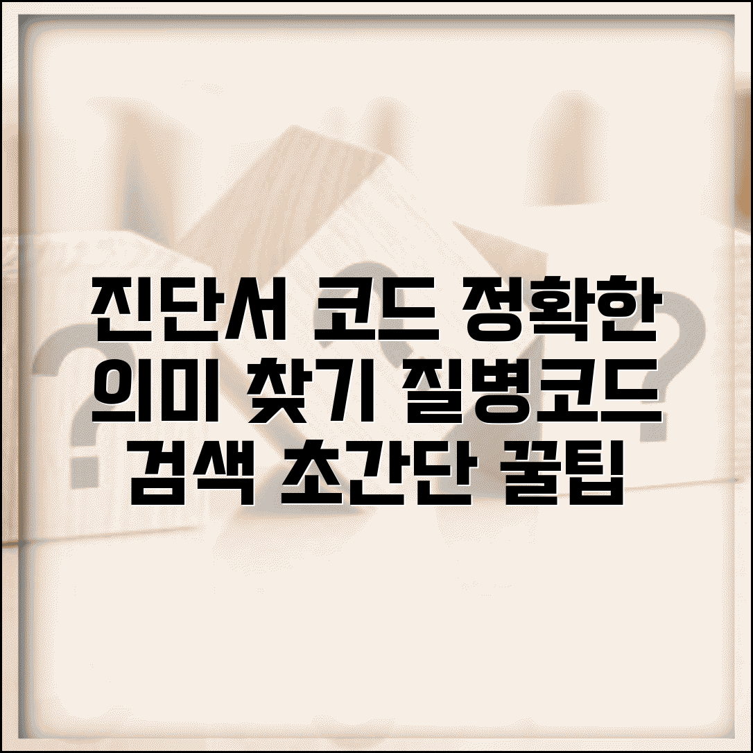 질병코드 검색 사이트 활용법 | 내 진단서 코드의 정확한 의미 찾기