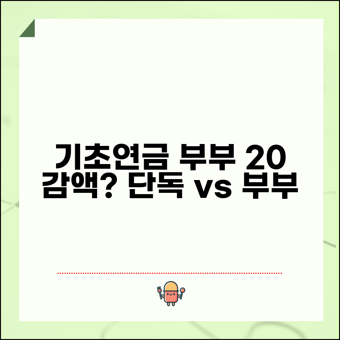 기초연금 부부감액 얼마 | 부부 모두 기초연금 수급시 20% 감액과 단독가구 기준