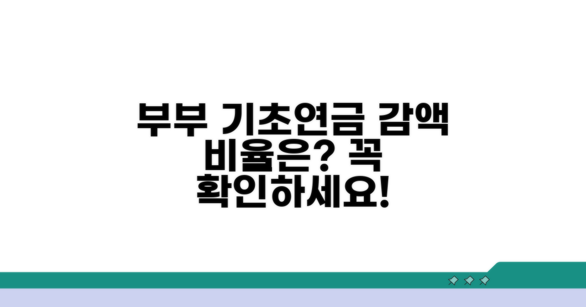 기초연금 부부 감액 비율은?