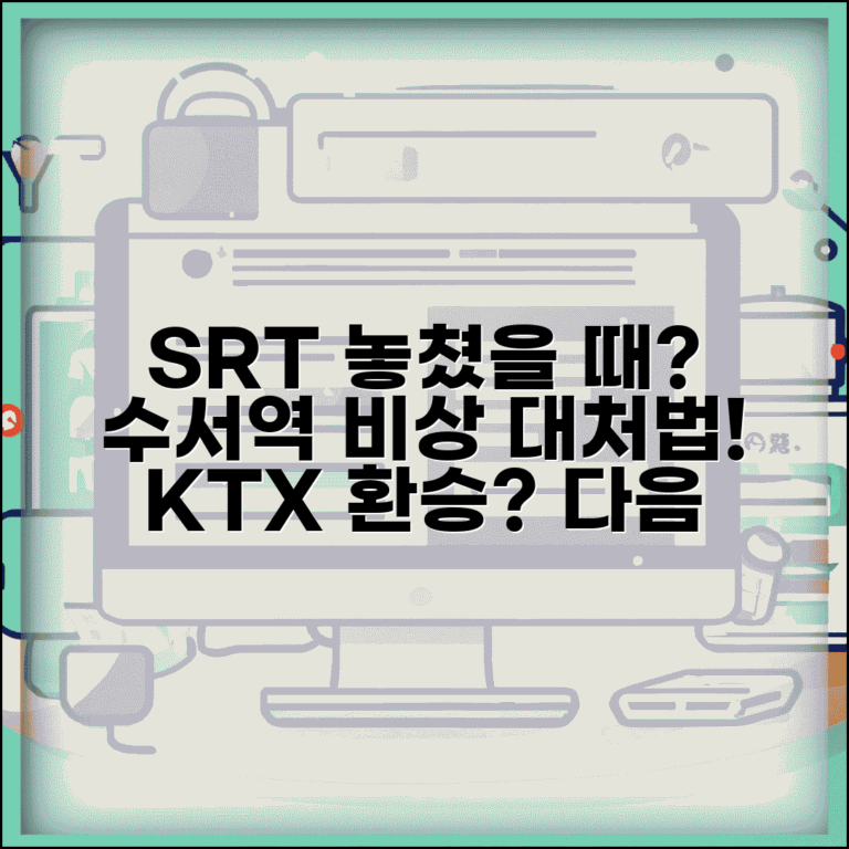 SRT 놓쳤을때 수서역 대처법 | 수서고속철도 놓치면 KTX 환승이나 다음 SRT 이용