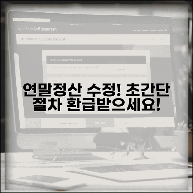연말정산 수정신고 방법 | 근로소득 연말정산 수정 절차