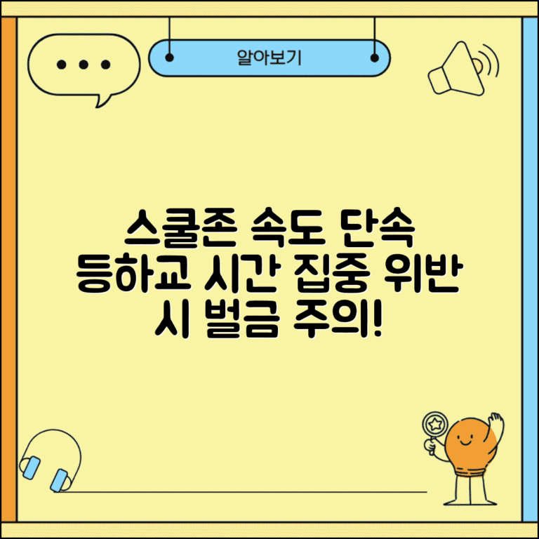 어린이보호구역 속도위반 단속시간 | 스쿨존 등하교 시간 집중 속도 단속 운영