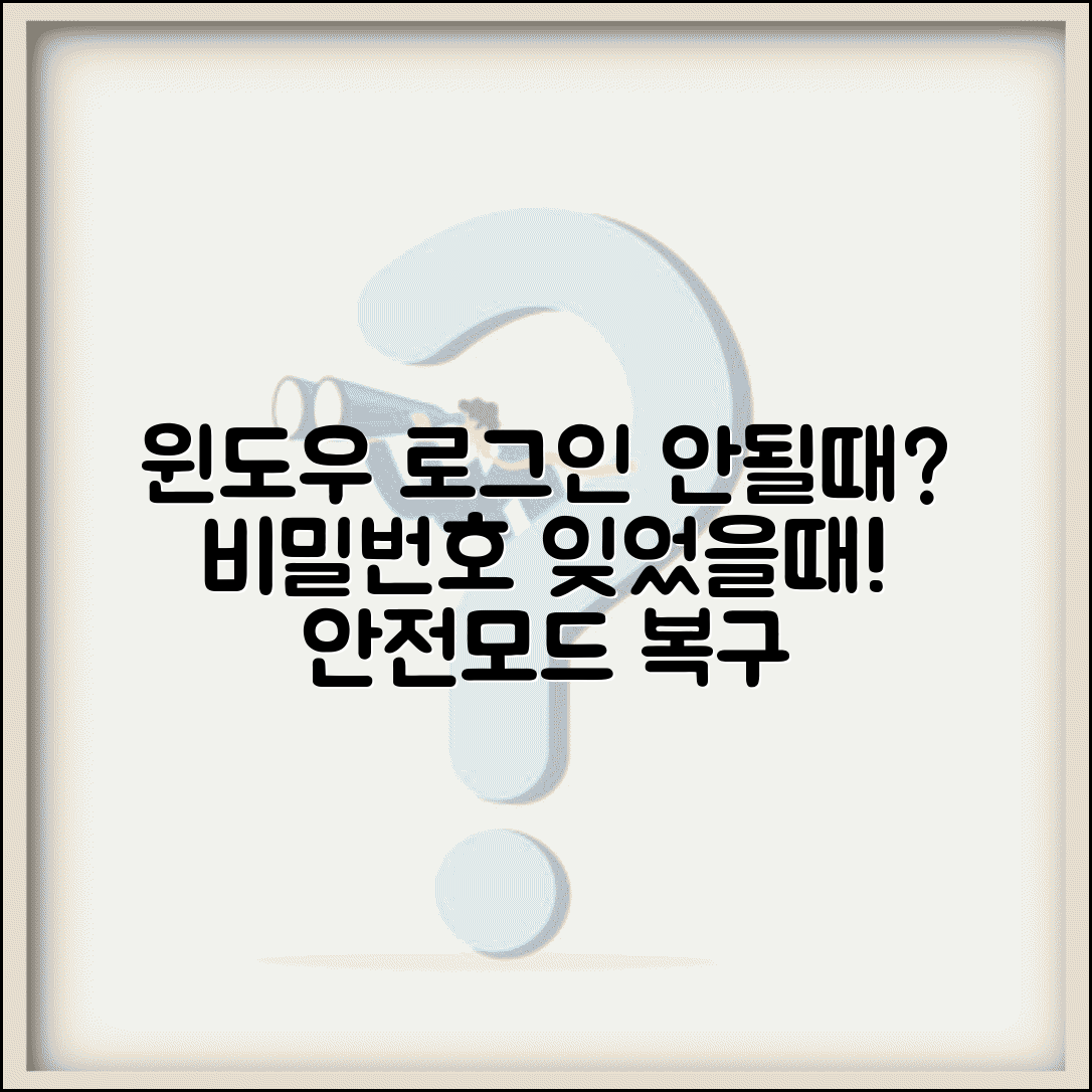 윈도우 로그인 안될때 비밀번호 | Windows 계정 로그인 실패시 안전 모드 진입하고 복구