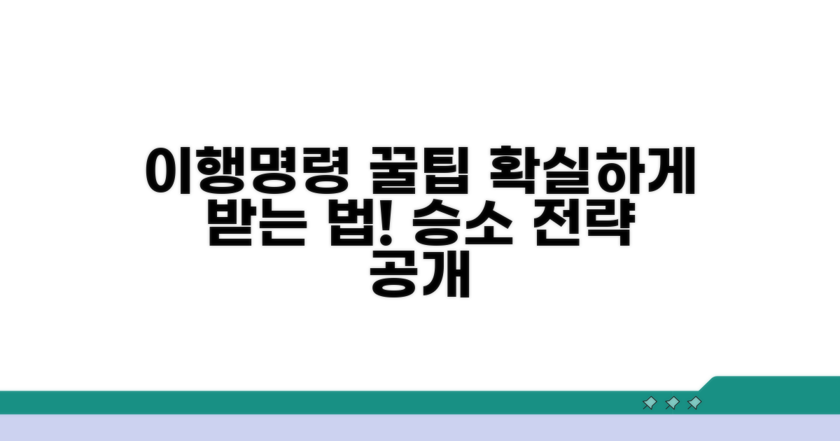 효과적인 이행명령 신청 전략