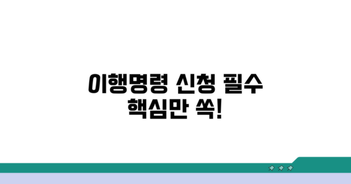 이행명령 신청서 핵심 기재사항