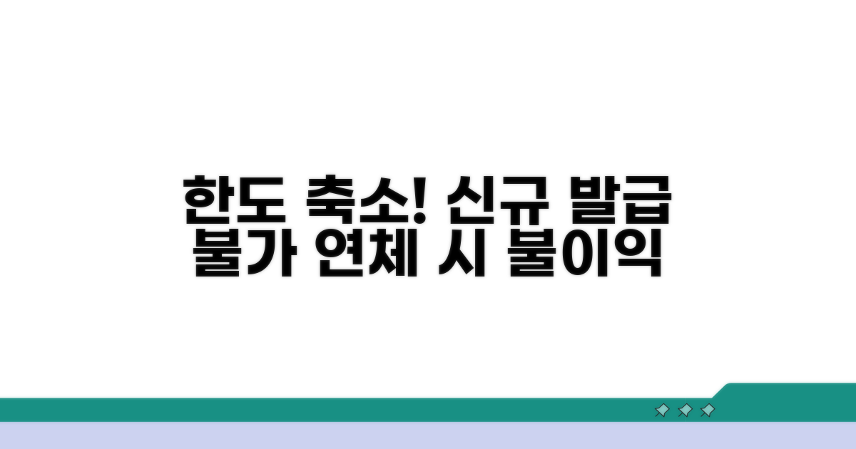 연체 시 한도 축소와 신규 발급 제재