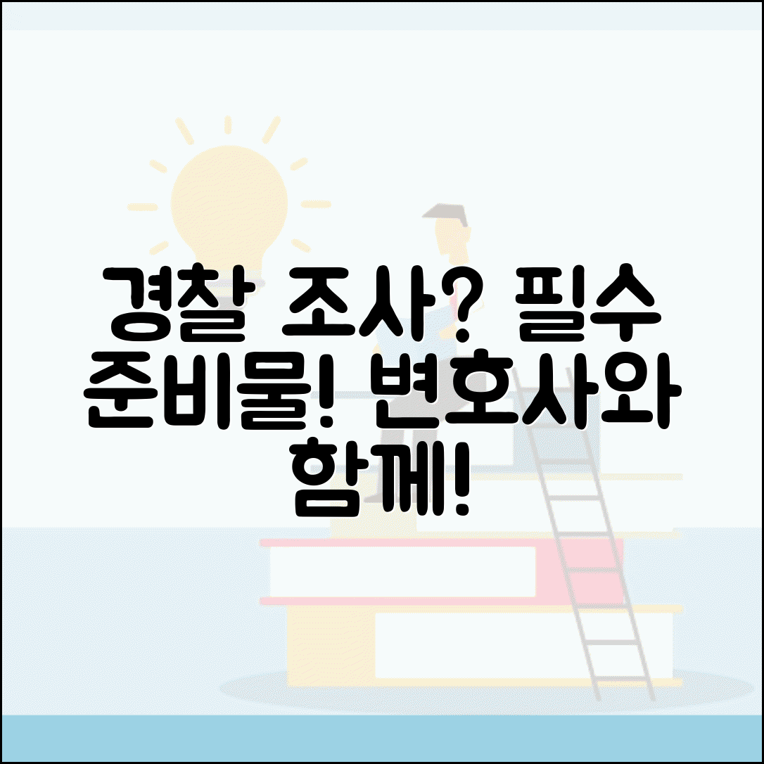 고소 조사 받을 때 준비물 변호사 선임 | 경찰 조사 대응 방법과 준비