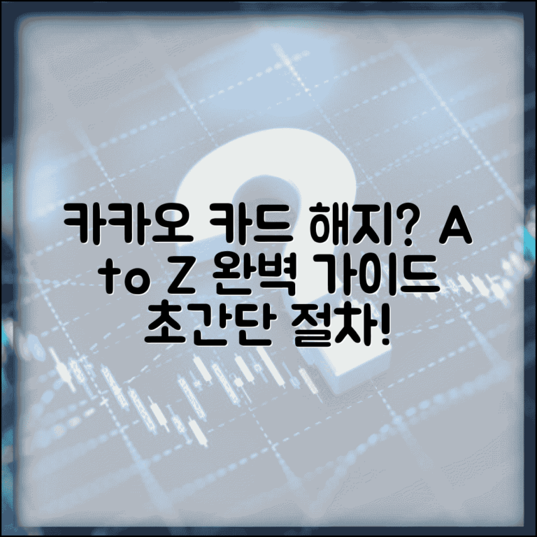 카카오 카드해지 완벽 가이드 | 카카오카드 해지 절차 A to Z