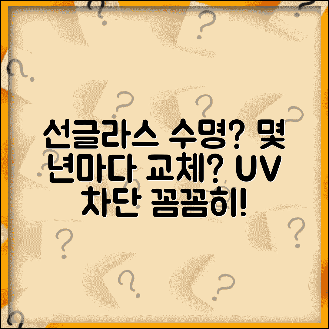 선글라스 교체 주기 몇 년마다 | 자외선 차단 효과와 렌즈 수명