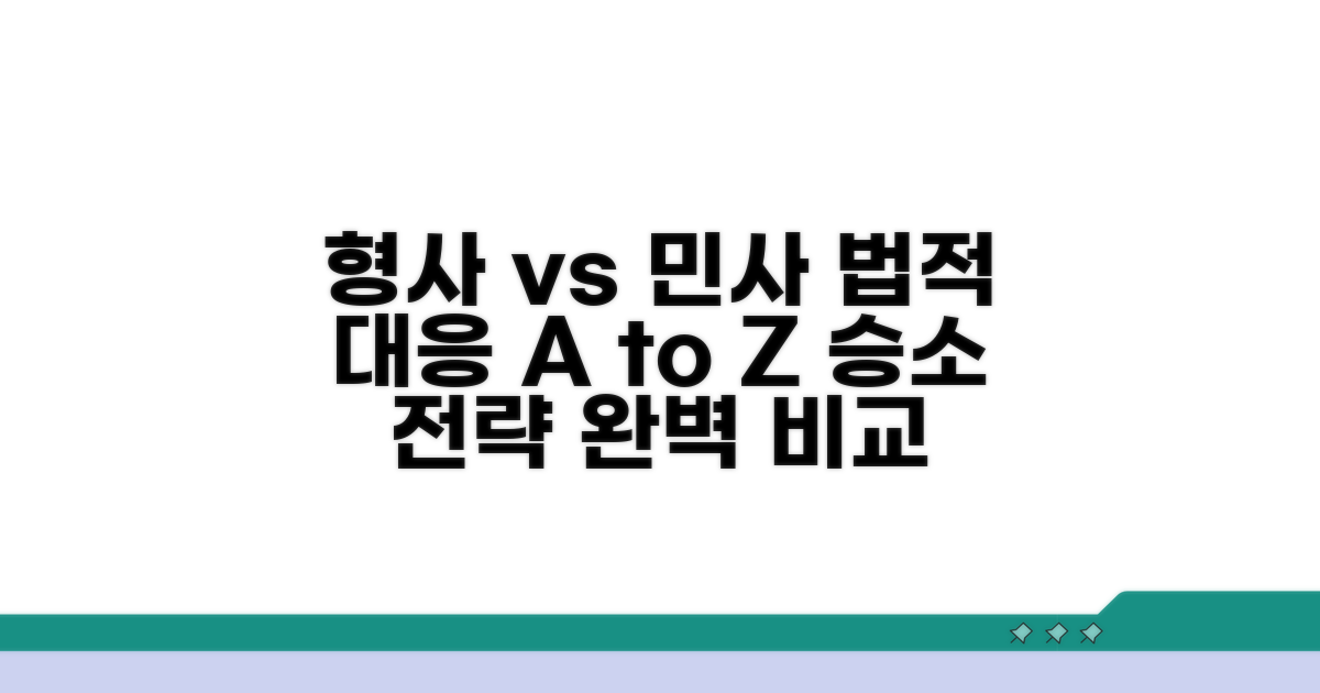 형사/민사, 법적 대응 방법 비교