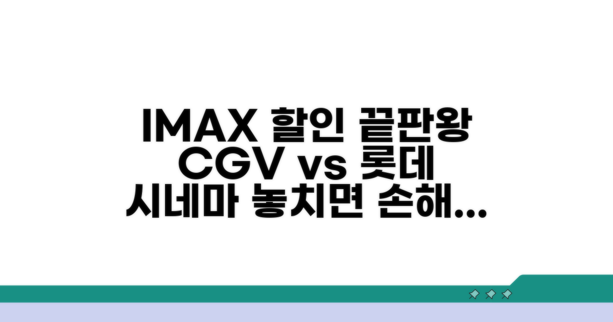 CGV, 롯데시네마 IMAX 할인 비교